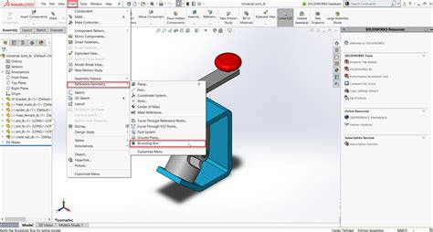 solidworks updating bounding box